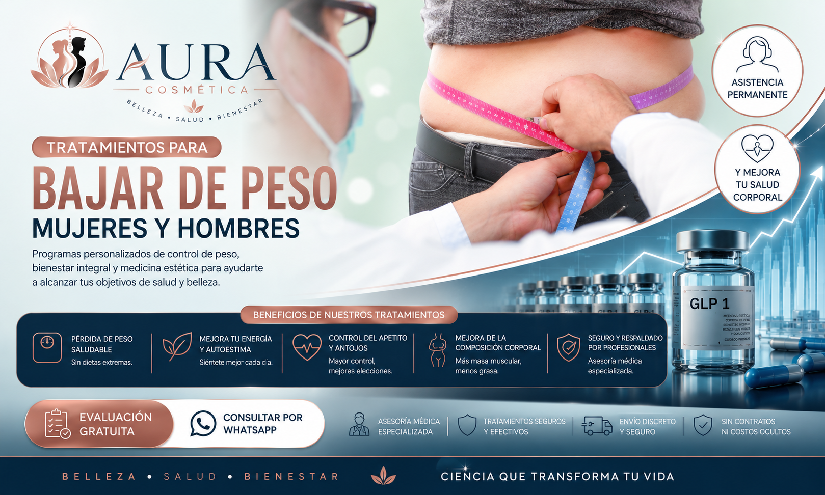 Pérdida de peso con acompañamiento médico